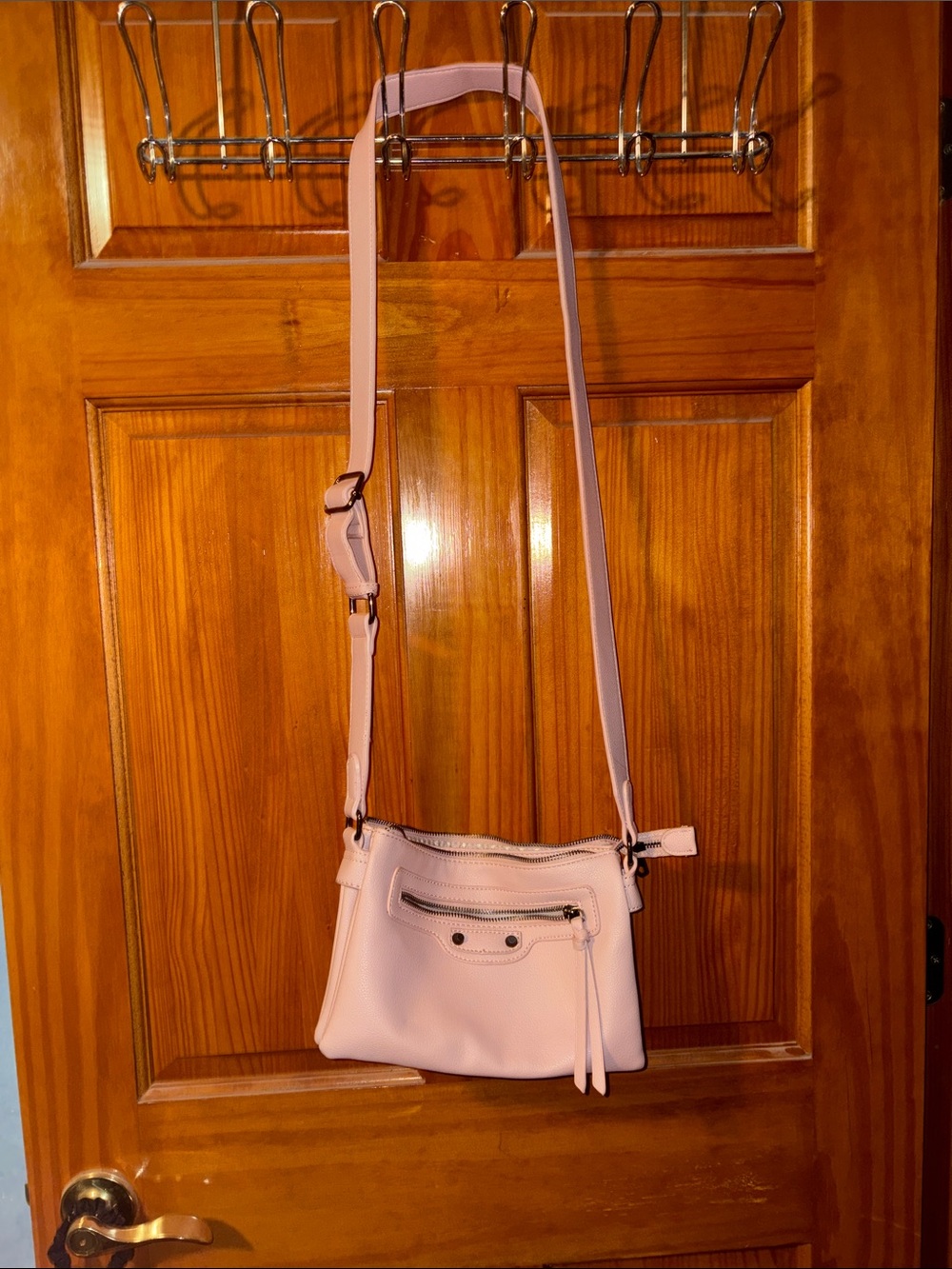 Women's Pink Crossbody Bag - Stylish Everyday Shoulder Bag
